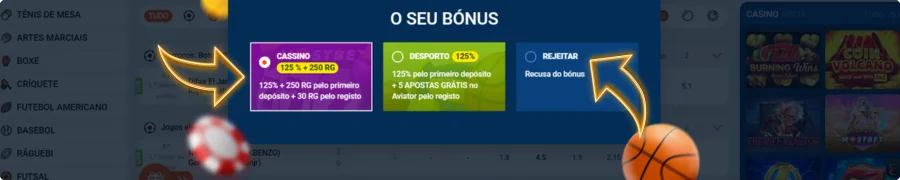 Escolha o bônus