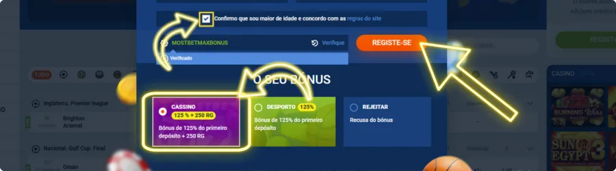 Apostas desportivas e jogos de cassino na Mostbet